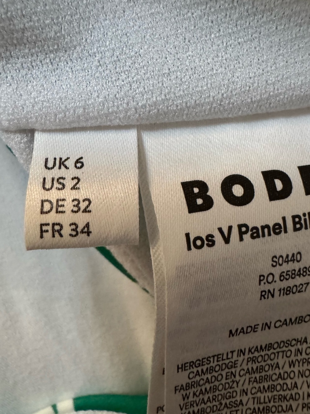 Boden Ios V Panel Bikini Top Rich Emerald Ornate Tropics US 2 UK 6 - Picture 4 of 12
